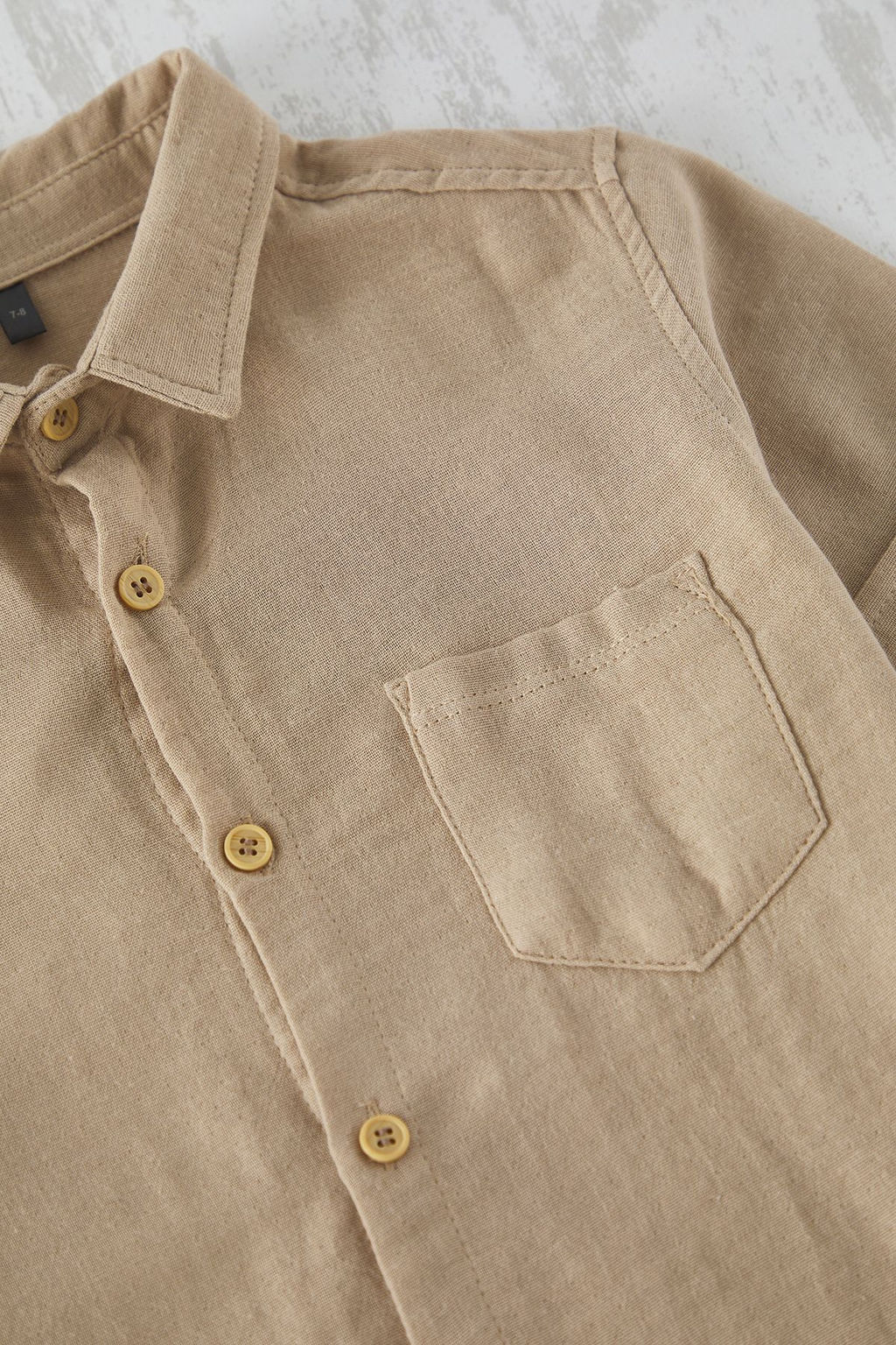 Gri Erkek Cocuk %100 Pamuklu Basic K?sa Kollu Regular/Normal Kesim Dokuma Gomlek TKDSS25GO00006 - Trendyolmilla фото 4