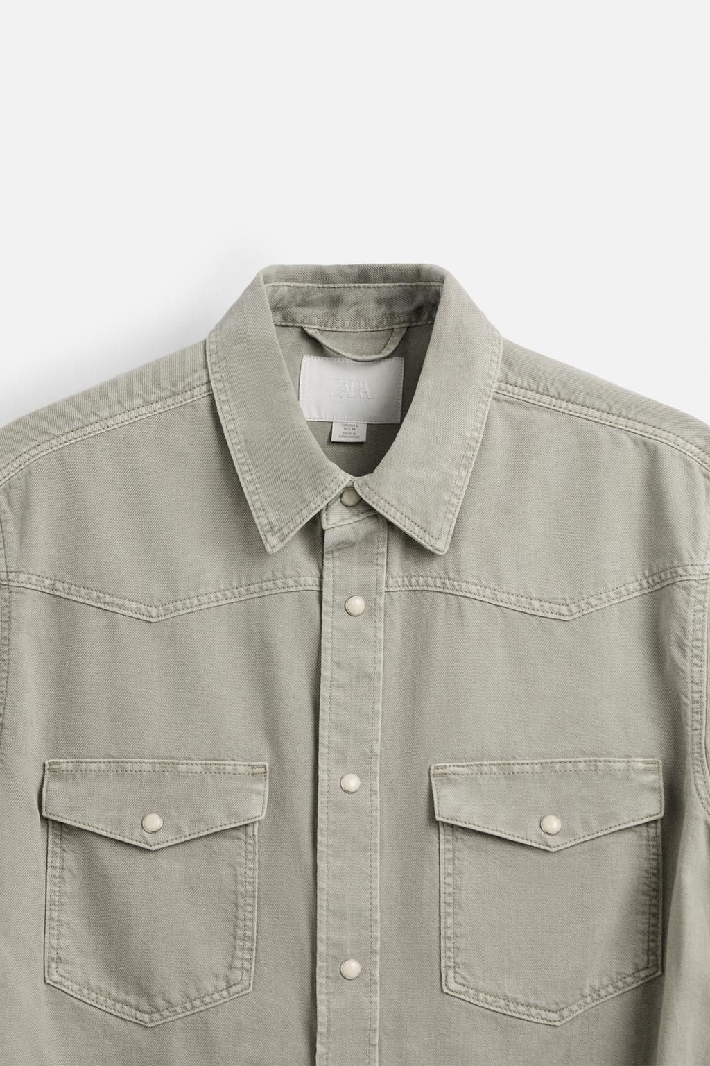 WESTERN DENIM SHIRT WITH POCKETS - Zara фото 27