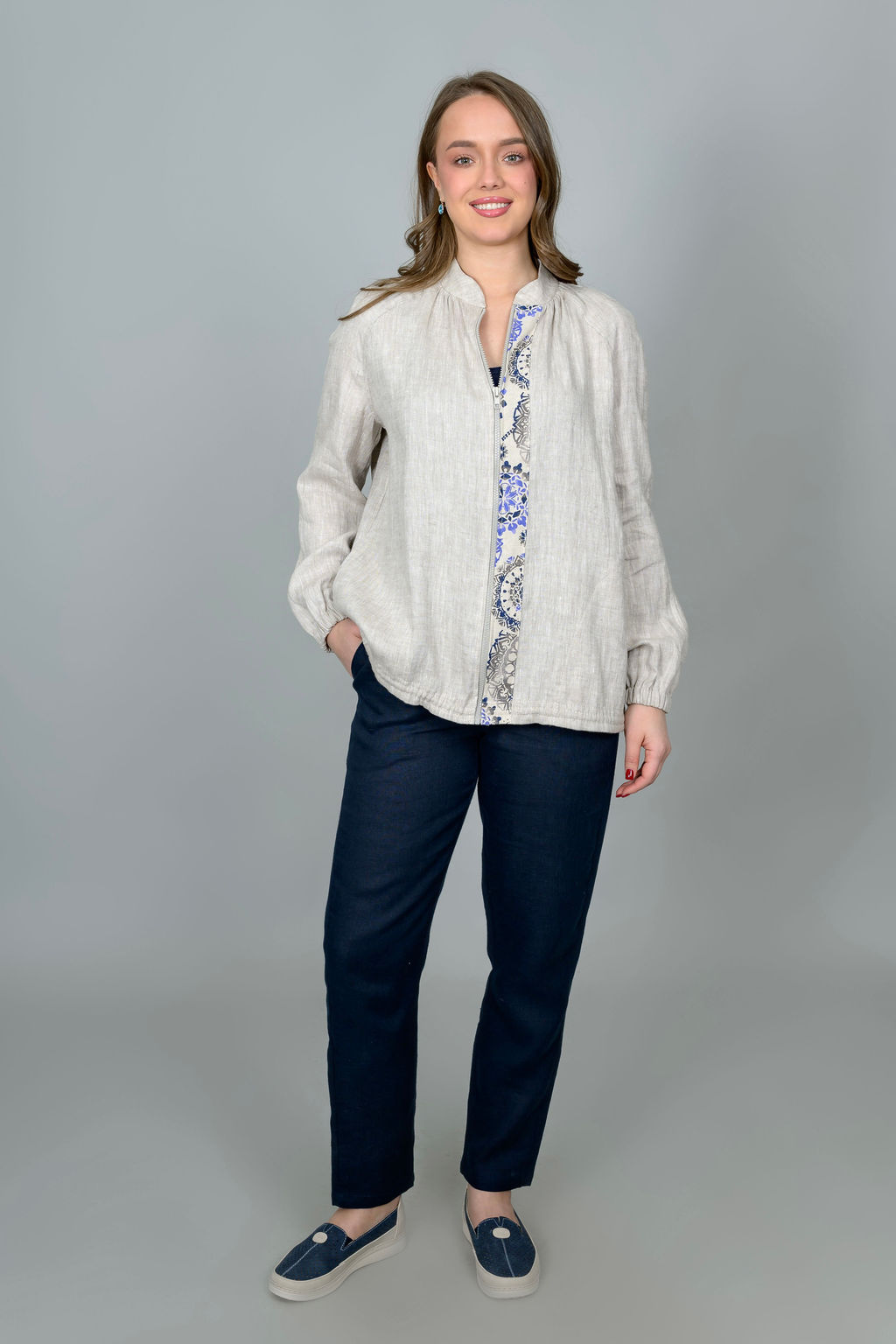 Бомбер лен 100% - Новый лен фото 4