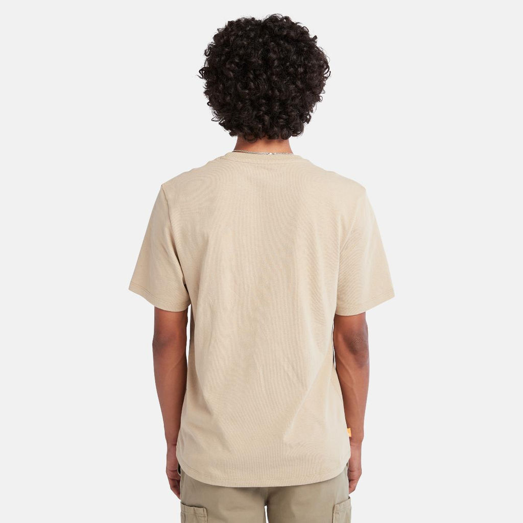 Футболка Timberland T-Shirt Oval Logo Authentic Fit бежевая  фото 2