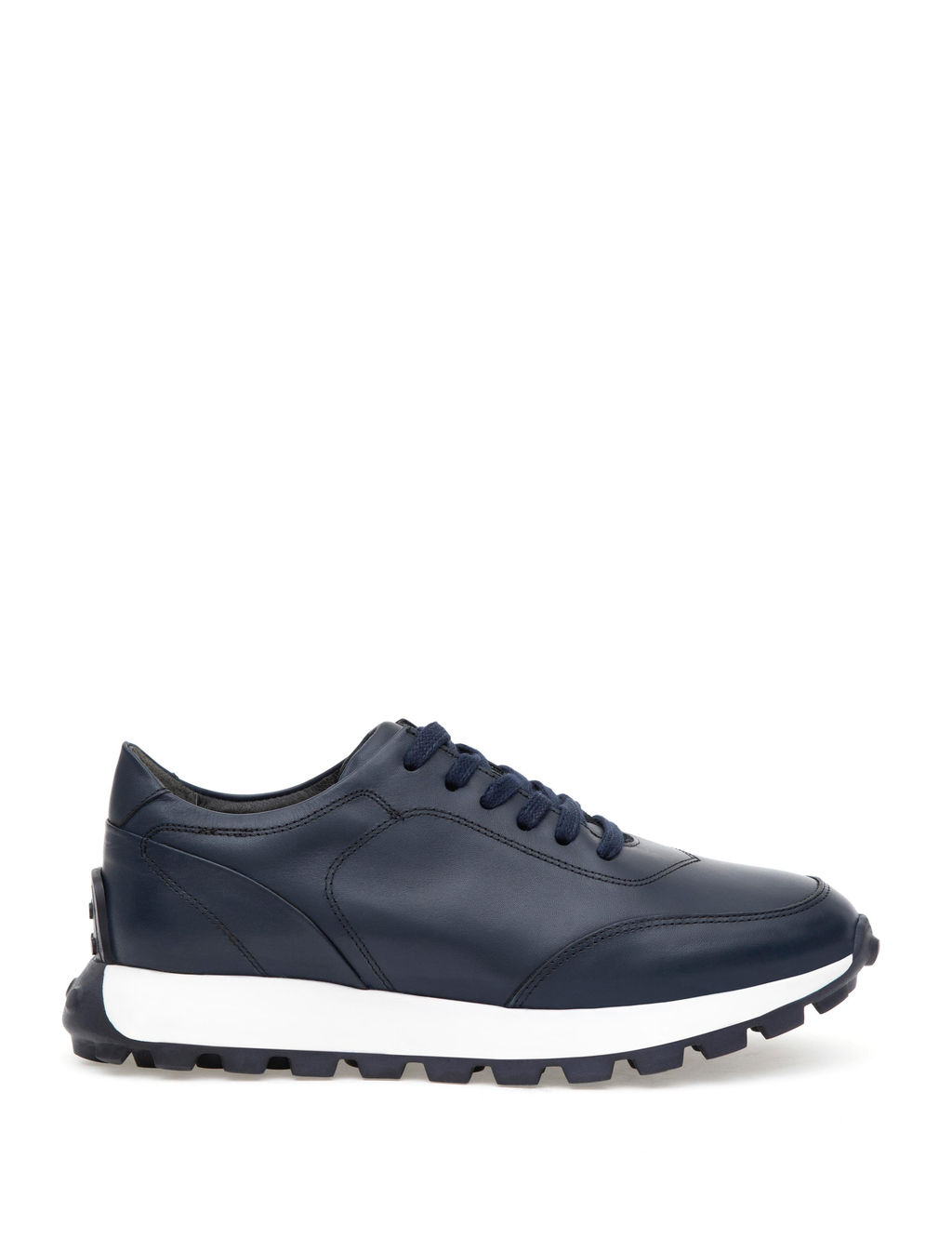 Lacivert %100 Deri Casual Ayakkab_