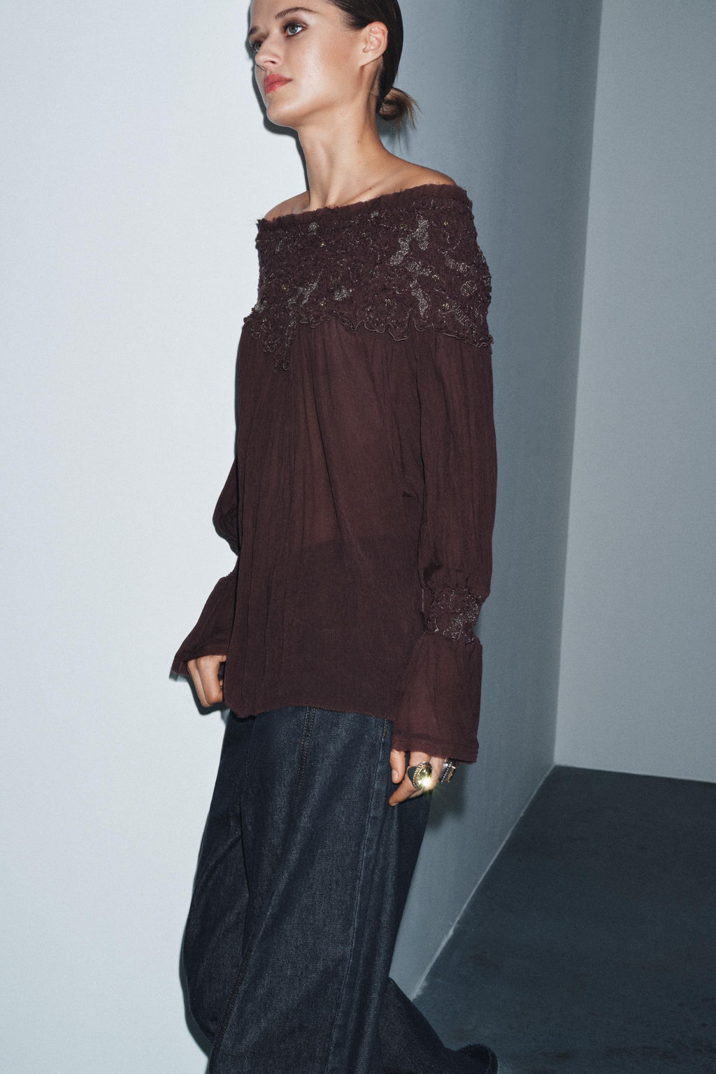 EMBROIDERED BLOUSE ZW COLLECTION LIMITED EDITION - Zara фото 2