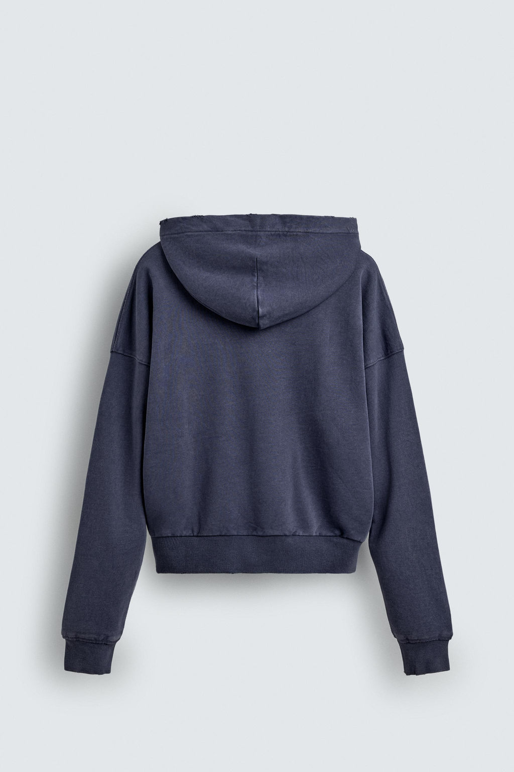 SUDADERA COMBINADO WAFFLE CAPUCHA / Azul tinta
