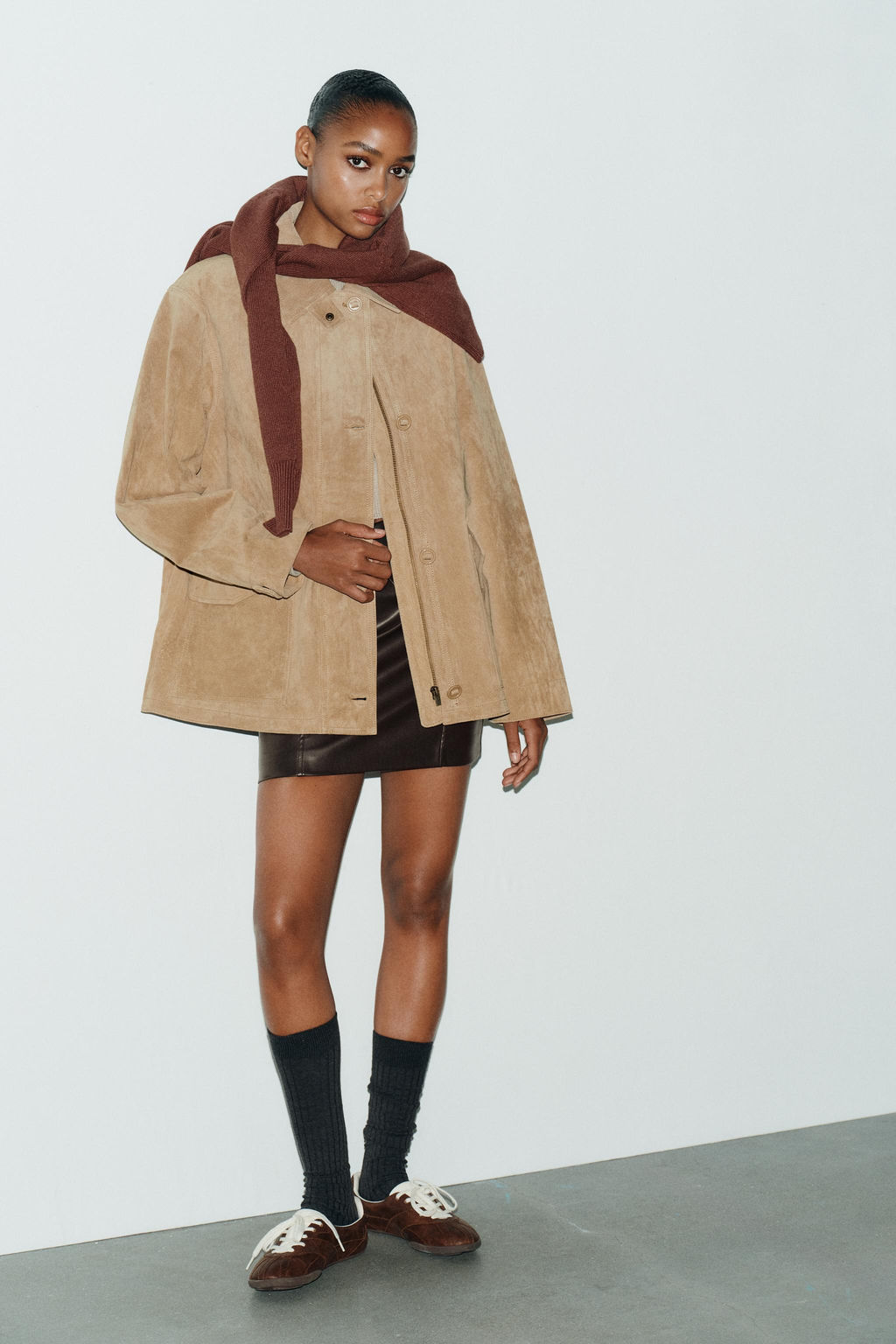 SUEDE LEATHER JACKET - Zara фото 2