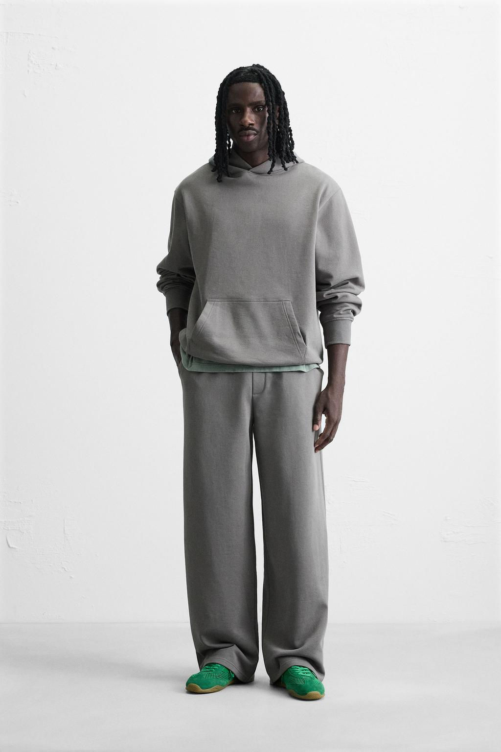 WIDE-LEG JOGGER TROUSERS - Zara фото 20