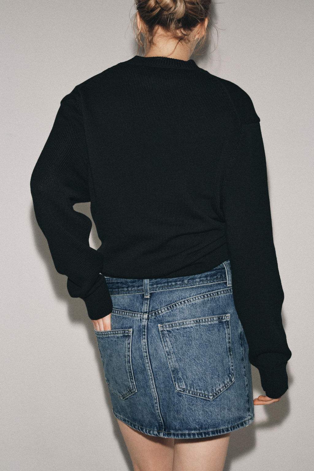 FALDA CORTA DENIM ZW COLLECTION / Azul - Zara фото 3