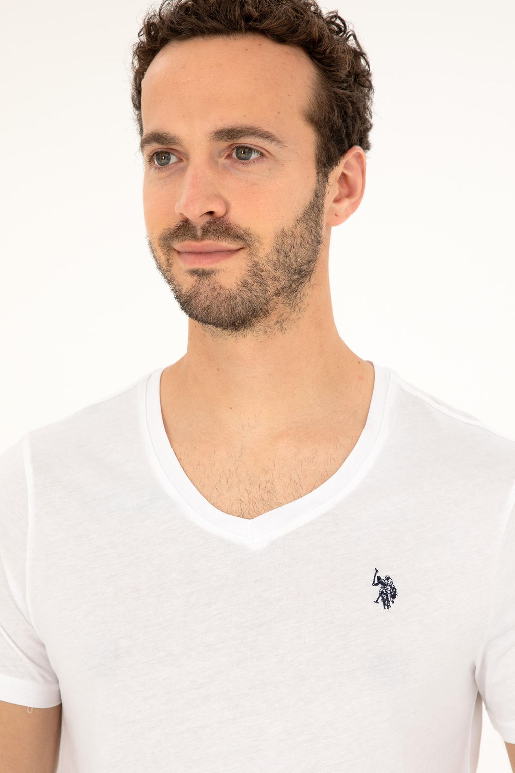 Футболка мужская U.S. Polo Assn белая хлопок  фото 2