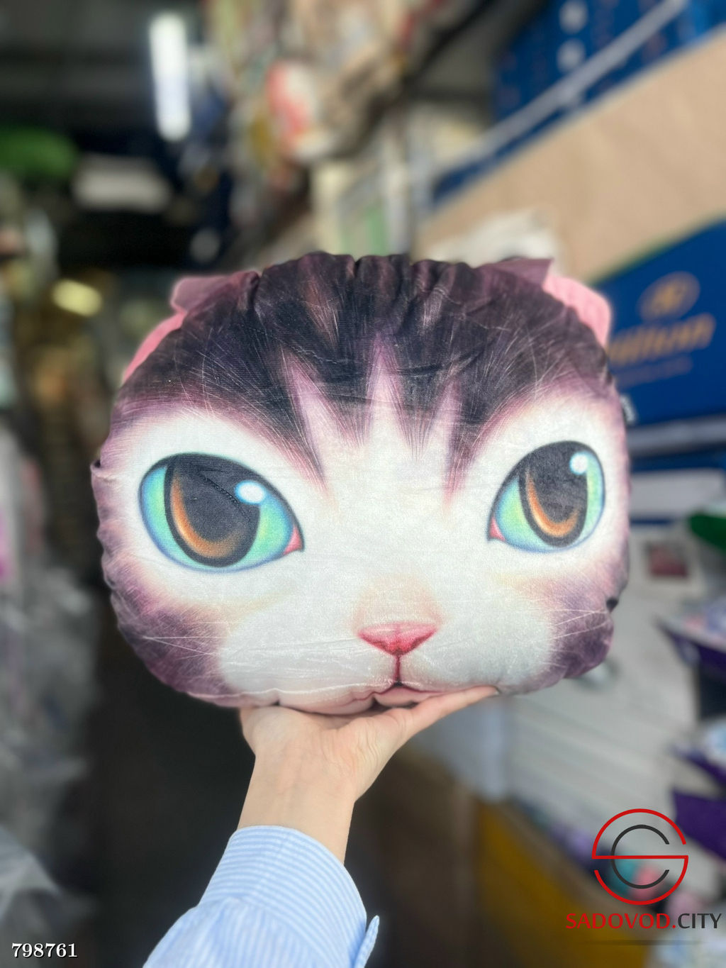 3Д подушка голова кота