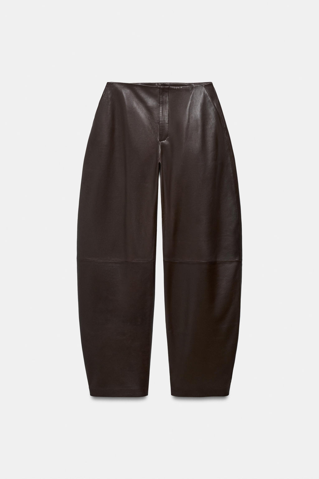 100% LEATHER BALLOON TROUSERS ZW COLLECTION - Zara фото 14