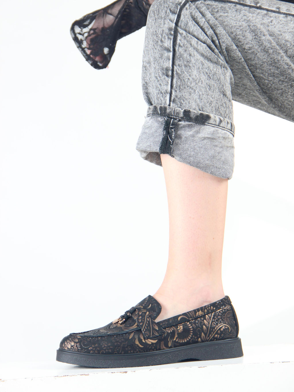 Лоферы лоферы EDART 170.2699bl. Черный грация  фото 3