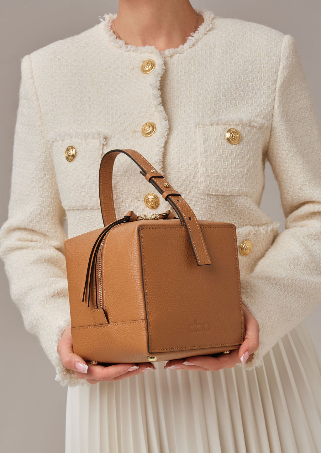 Кожаная сумка Quadra DBR 30989 оранжевый миндаль  фото 5