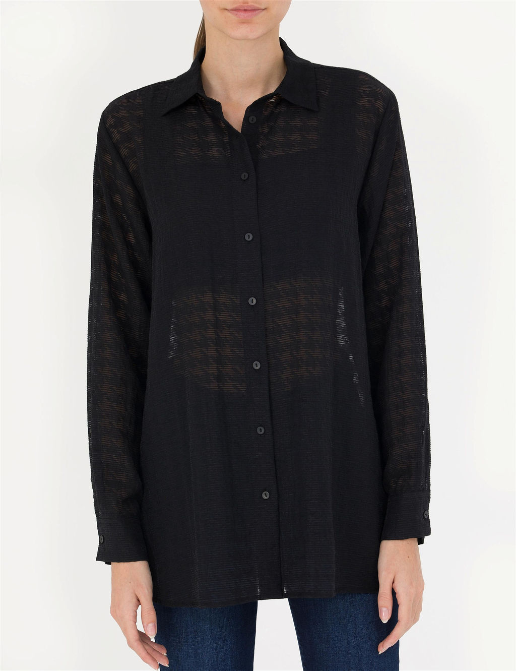 Siyah Comfort Fit Uzun Kollu G_mlek - Pierre cardin фото 6