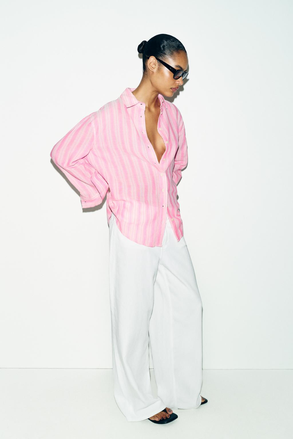 STRIPED VOLUMINOUS SHIRT - Zara фото 4