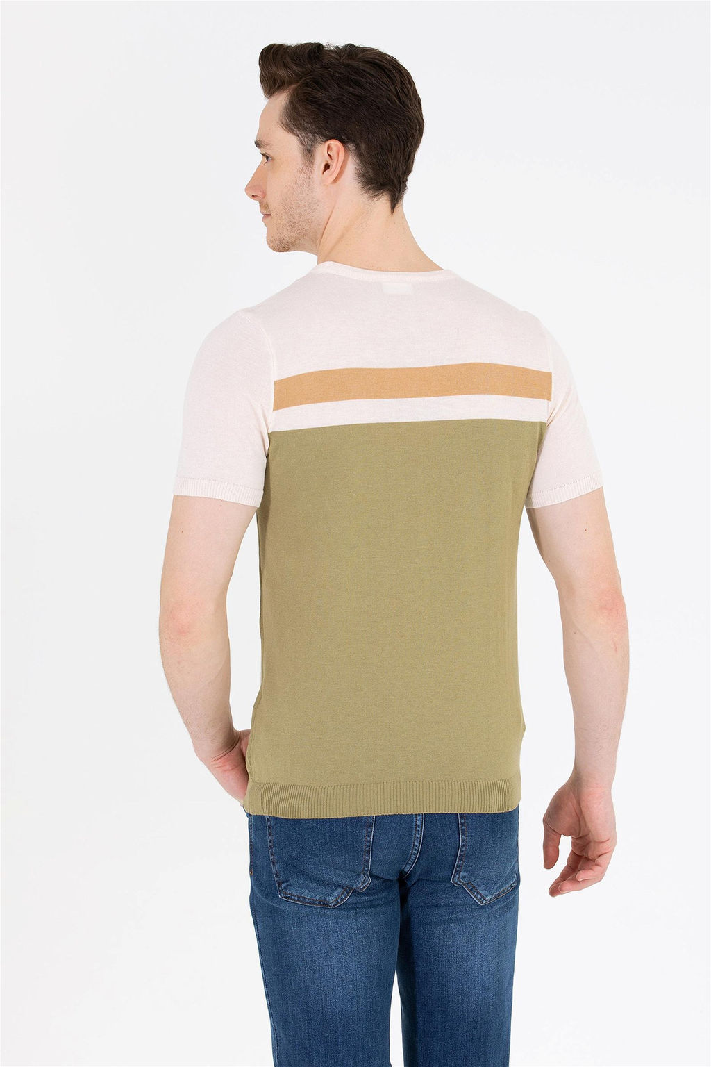 U. S. Polo Assn Мужской трикотаж цвета хаки с круглым вырезом - U.s. polo assn фото 12