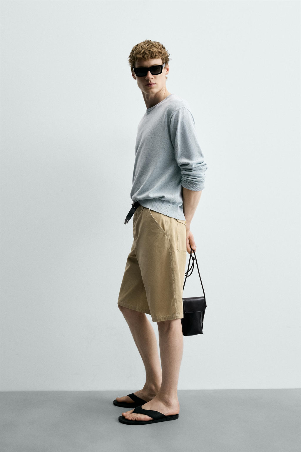 BERMUDA LAVADA RELAXED FIT / Amarillo claro - Zara фото 4