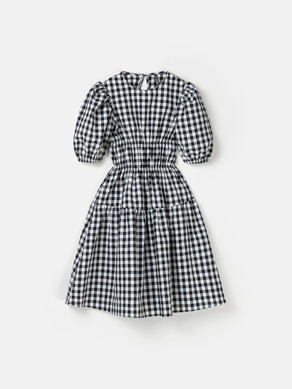 Платье хлопковое с коротким рукавом Черно-белое 7+ - Bungly фото 2