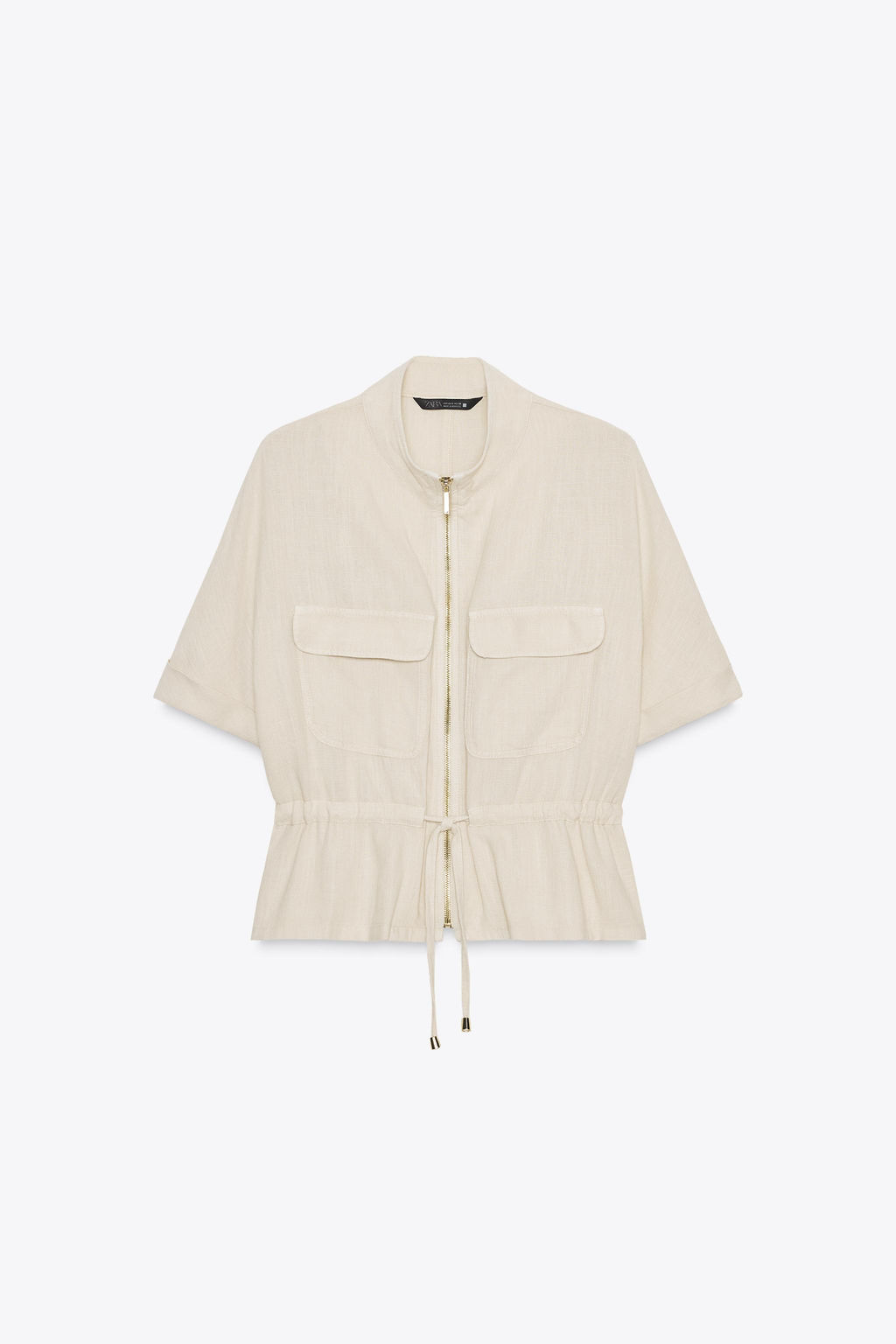 LINEN BLEND SAFARI SHIRT - Zara фото 14