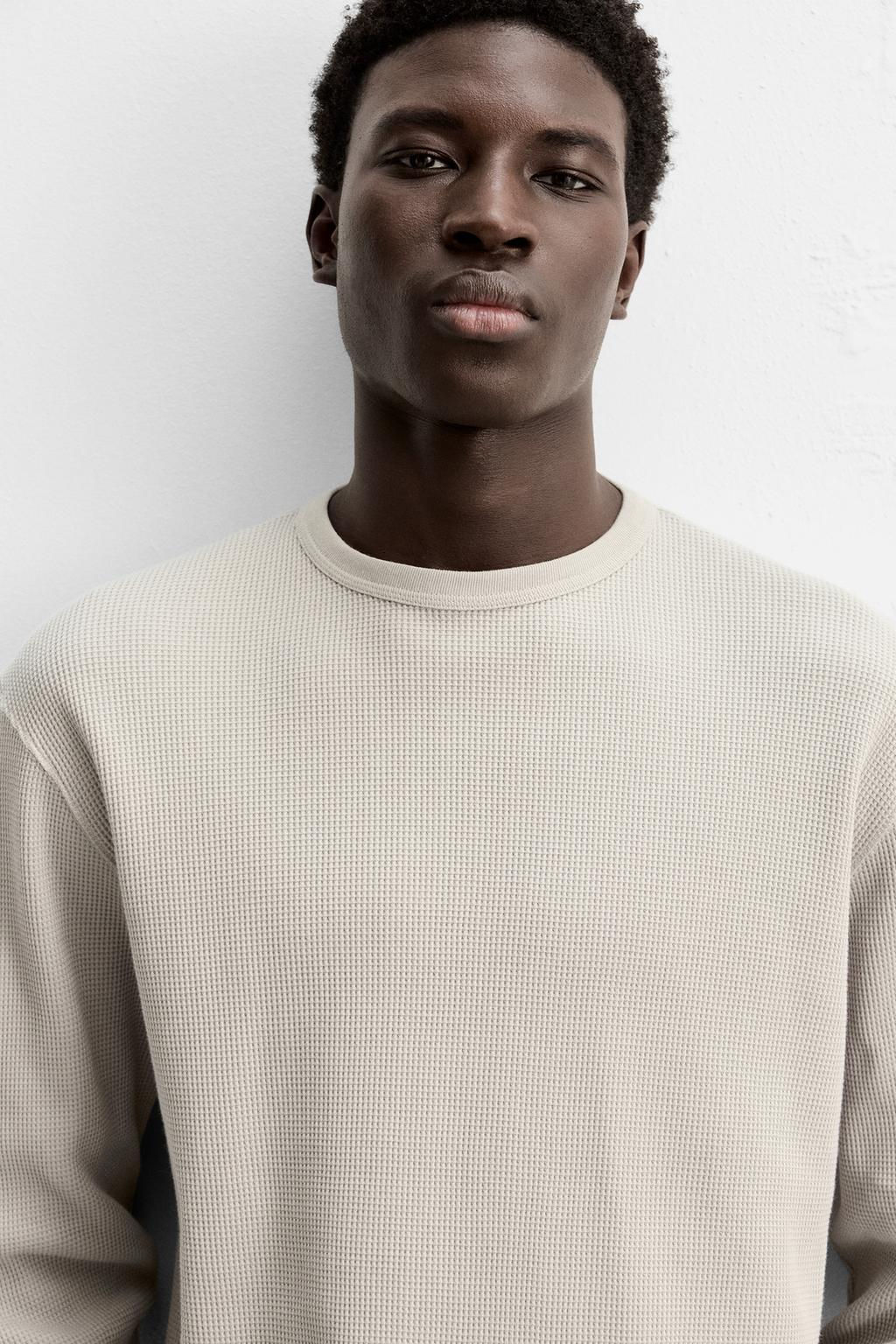 T-SHIRT IN CHECK TEXTURE - Zara фото 21