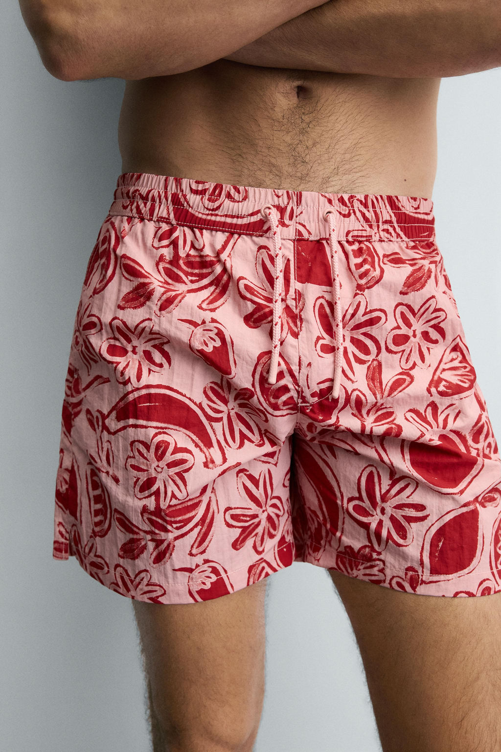 MID-LENGTH FRUIT PRINT SWIMMING TRUNKS - Zara фото 14