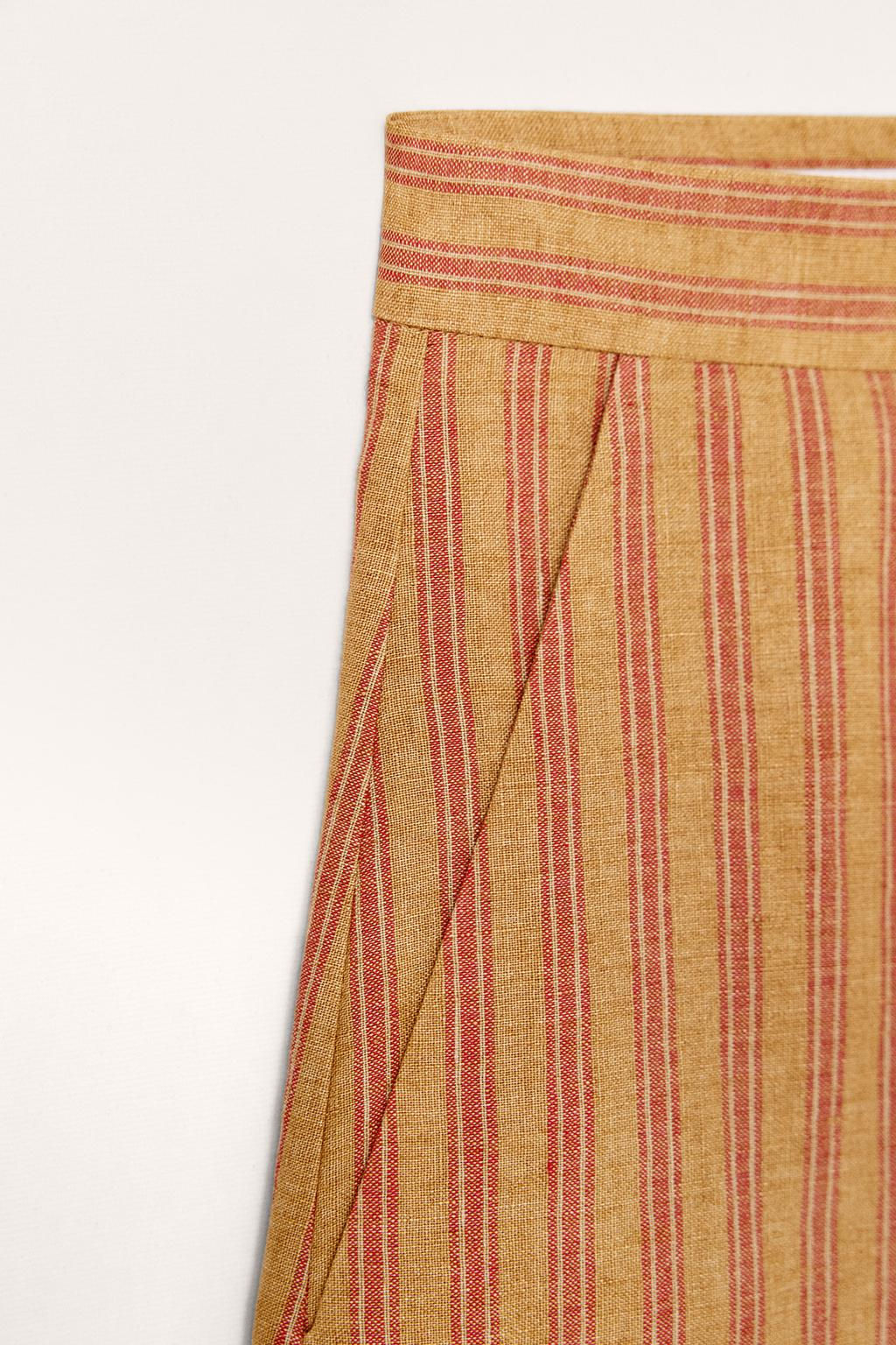 LIMITED EDITION STRIPED LINEN BERMUDA SHORTS - Zara фото 6