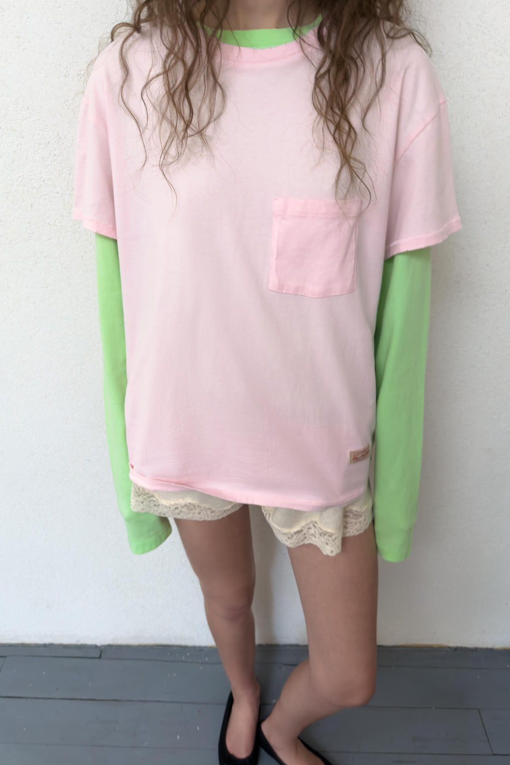 CAMISETA OVERSIZE BOLSILLO / Rosa - Zara фото 7