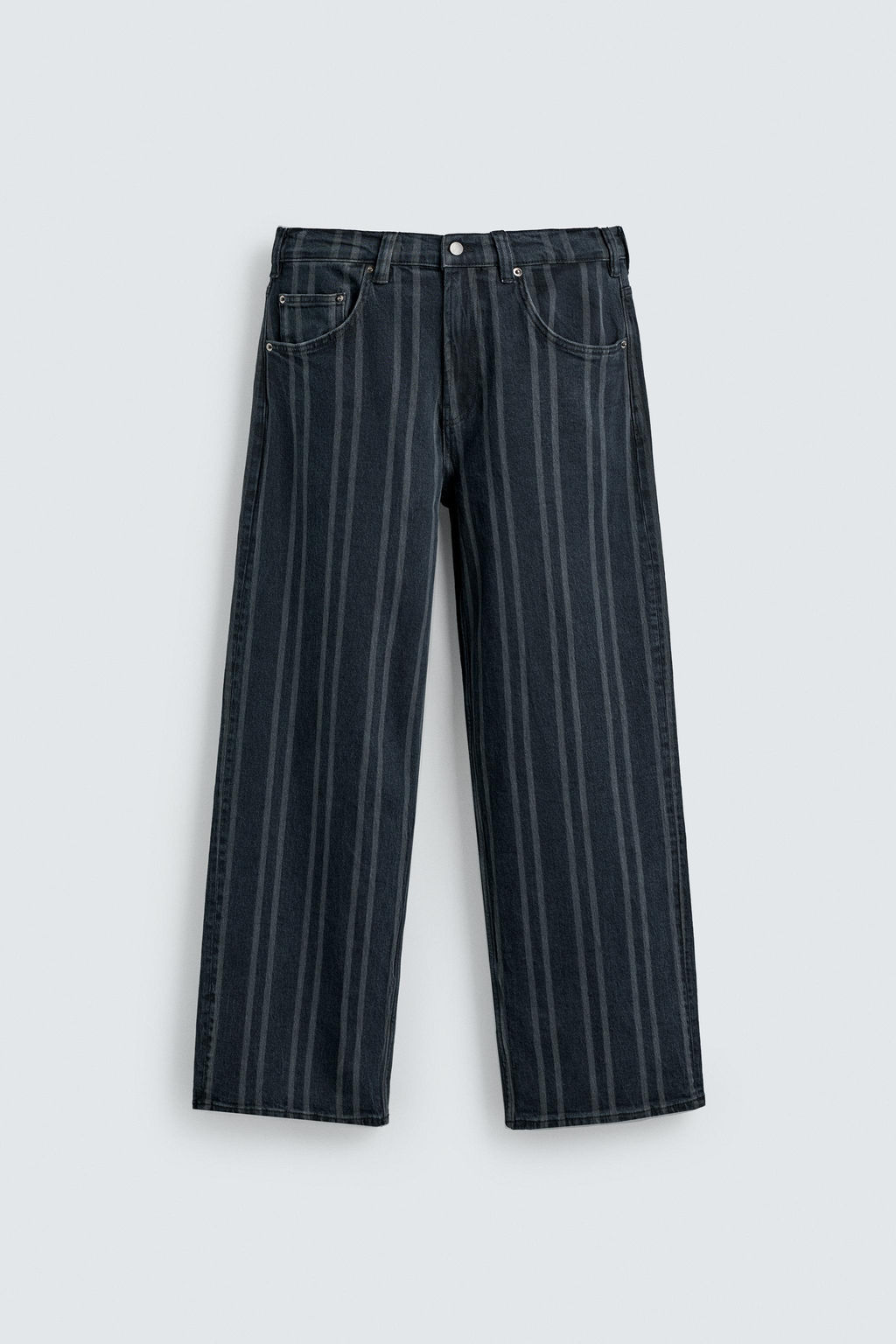 RELAXED FIT STRIPED JEANS - Zara фото 6