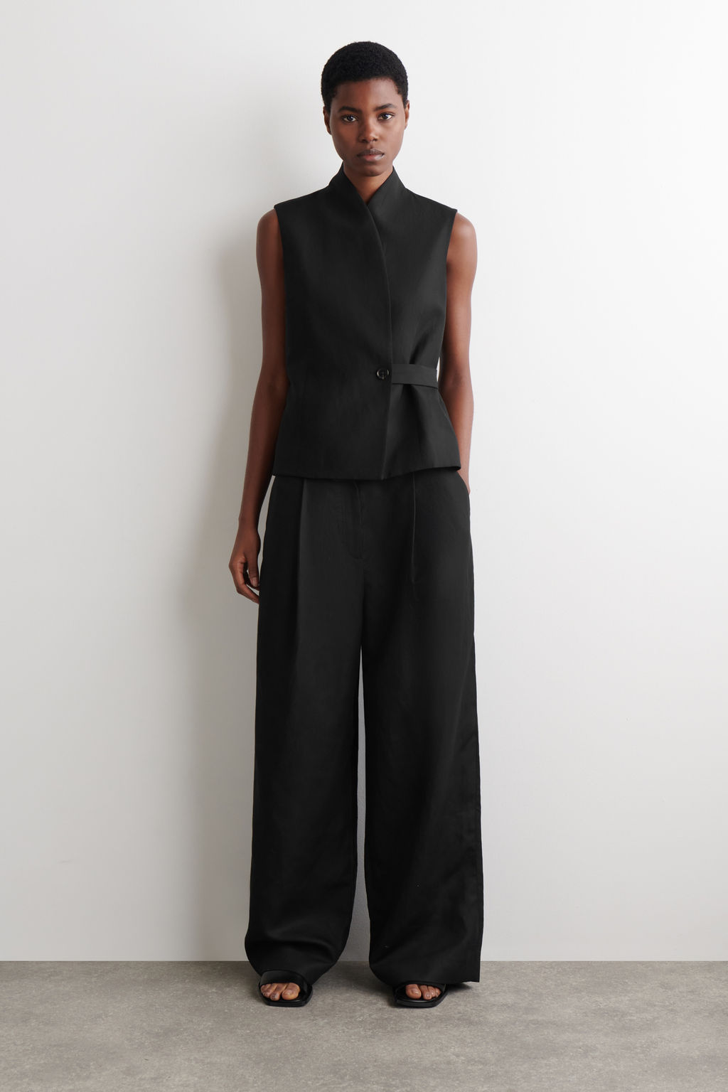 PANTALONES WIDE LEG MEZCLA LINO RELAXED FIT - H&m фото 2