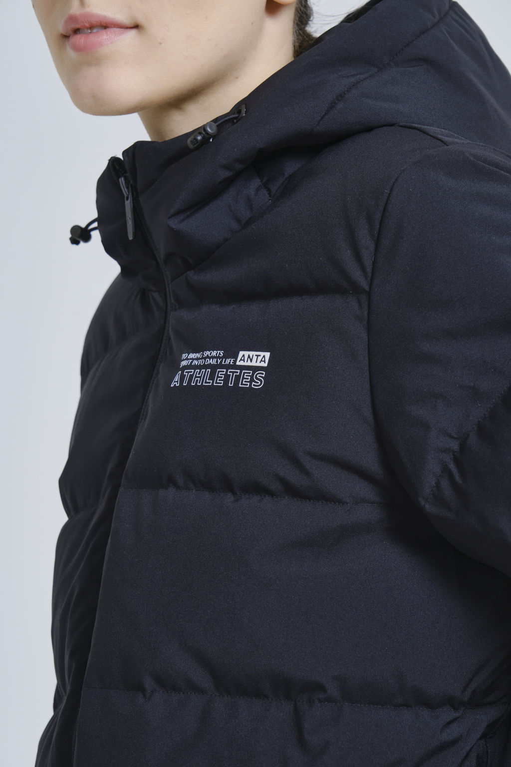 Пуховик короткий Чёрный - Anta фото 4