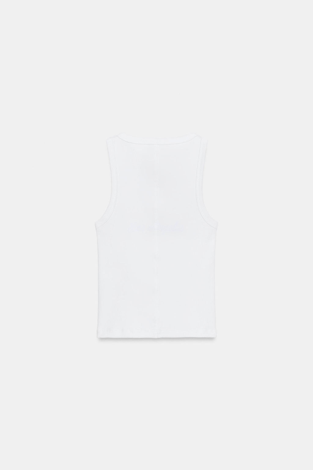 CAMISETA RIB TEXTO / Blanco - Zara фото 4