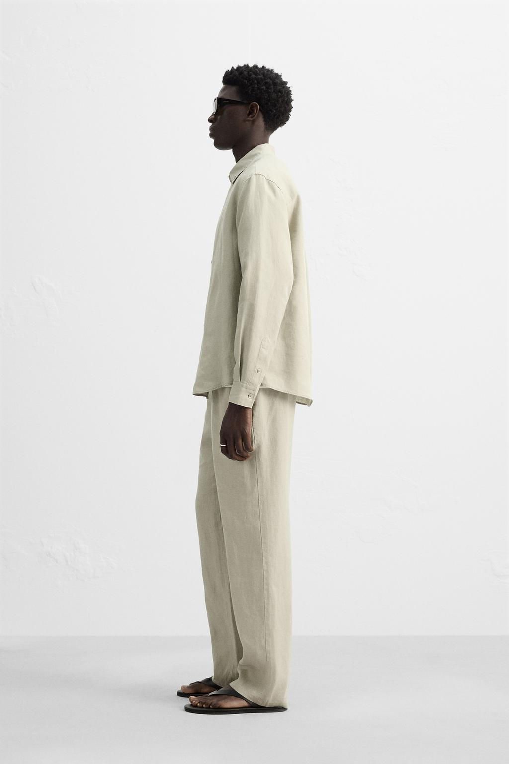 100% LINEN TROUSERS - Zara фото 5