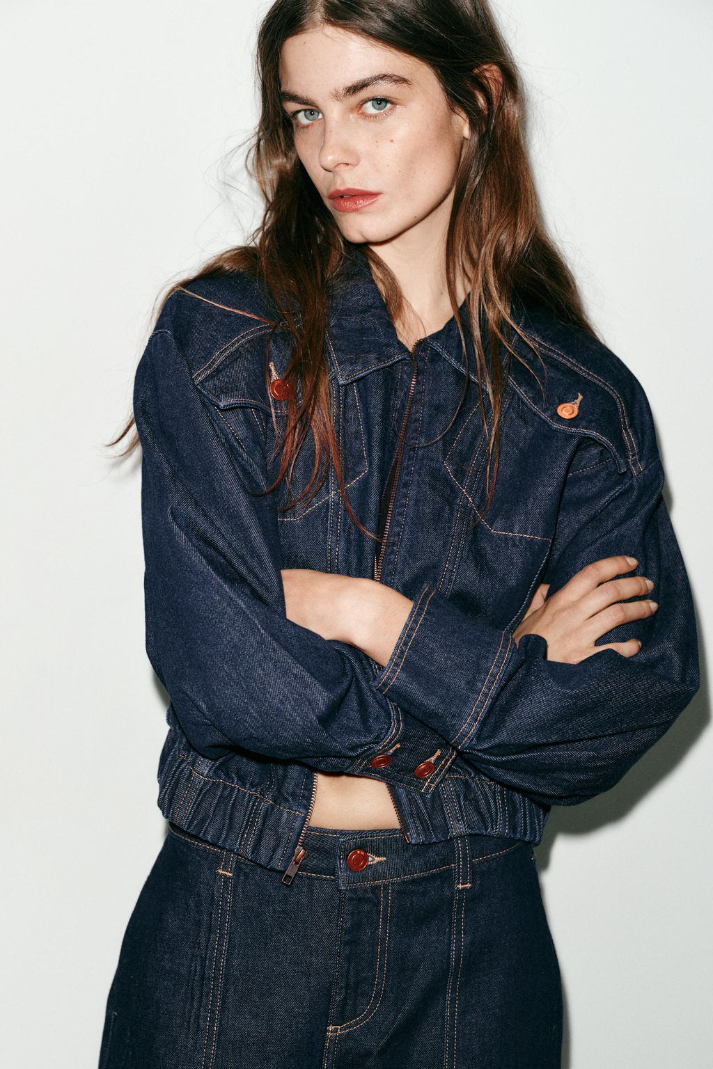 Z1975 DENIM BOMBER JACKET - Zara фото 17
