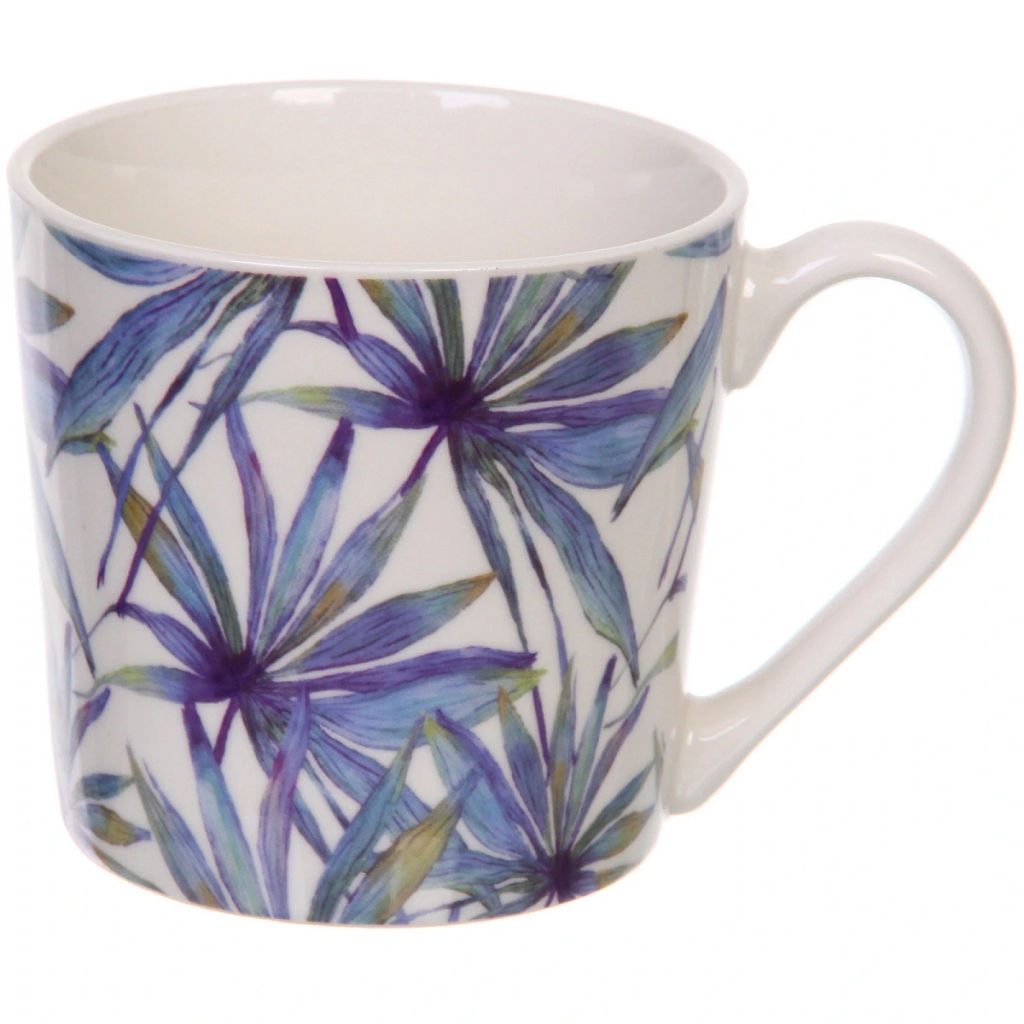 Цена за 2 шт. Кружка керамическая 370мл "Цветы" , микс рисунков