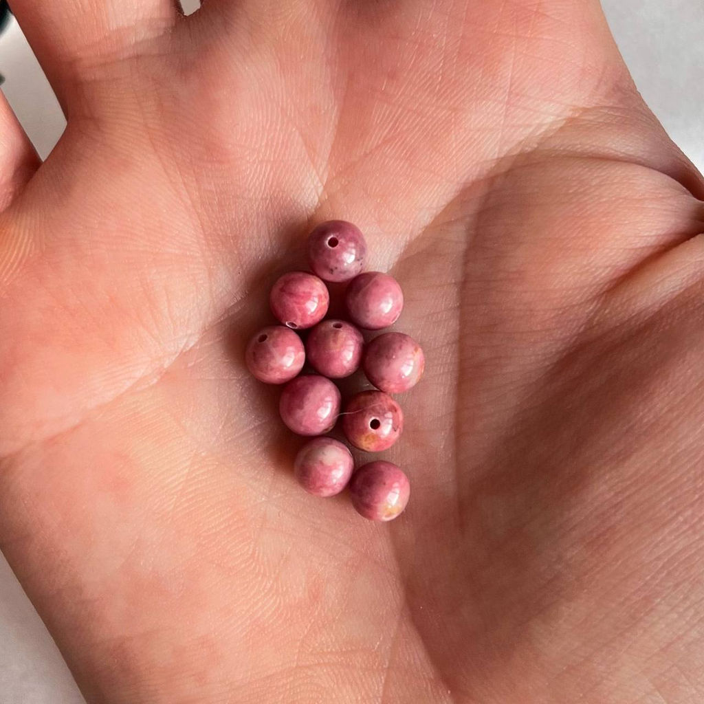 Бусины для украшений из Родонита (10 шт)