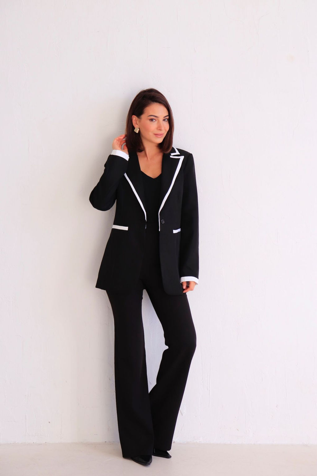 Martichelli Жакет чёрный с контрастной отделкой  фото 6