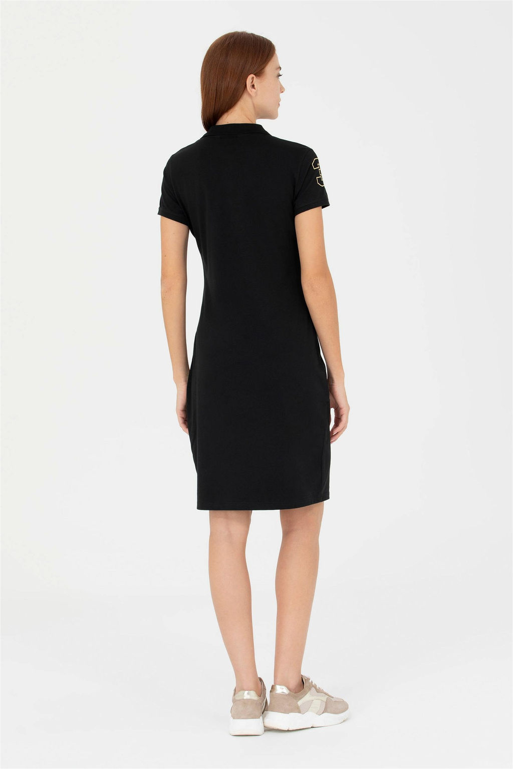 U. S. Polo Assn Женское черное трикотажное платье - U.s. polo assn фото 5
