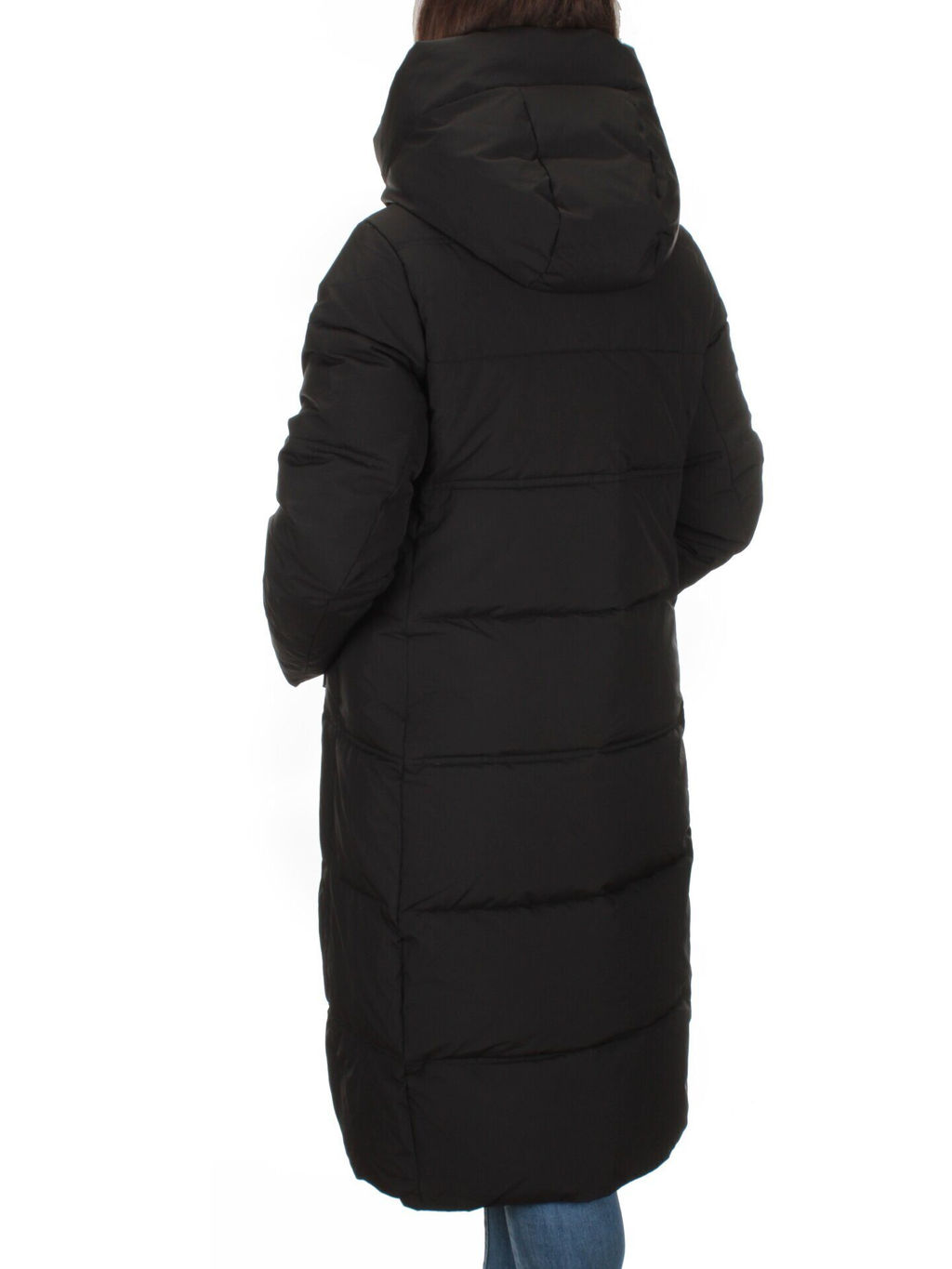 L-71 BLACK Пальто зимнее женское Flance Rose (200 гр. холлофайбер) - Фабричный китай фото 4
