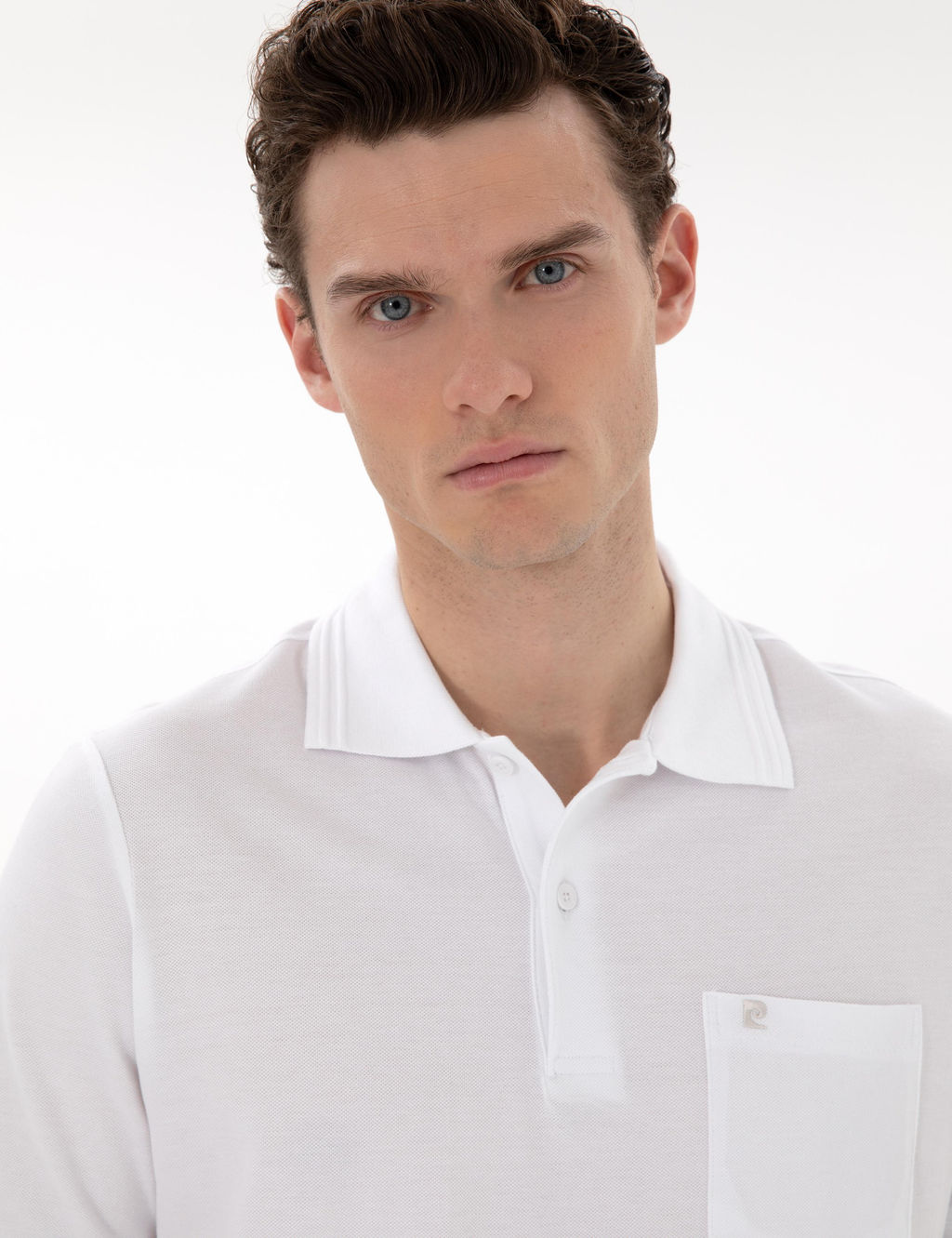 Beyaz Regular Fit %100 Pamuk Polo Yaka Basic Ti__rt