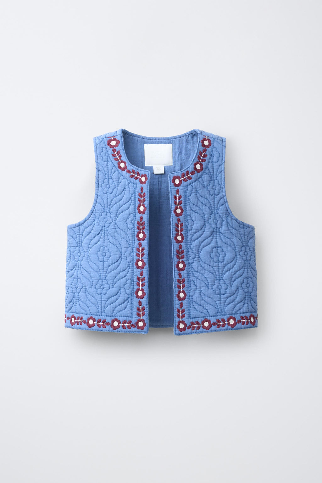 CHALECO TEXTURA BORDADOS / Azul - Zara фото 4