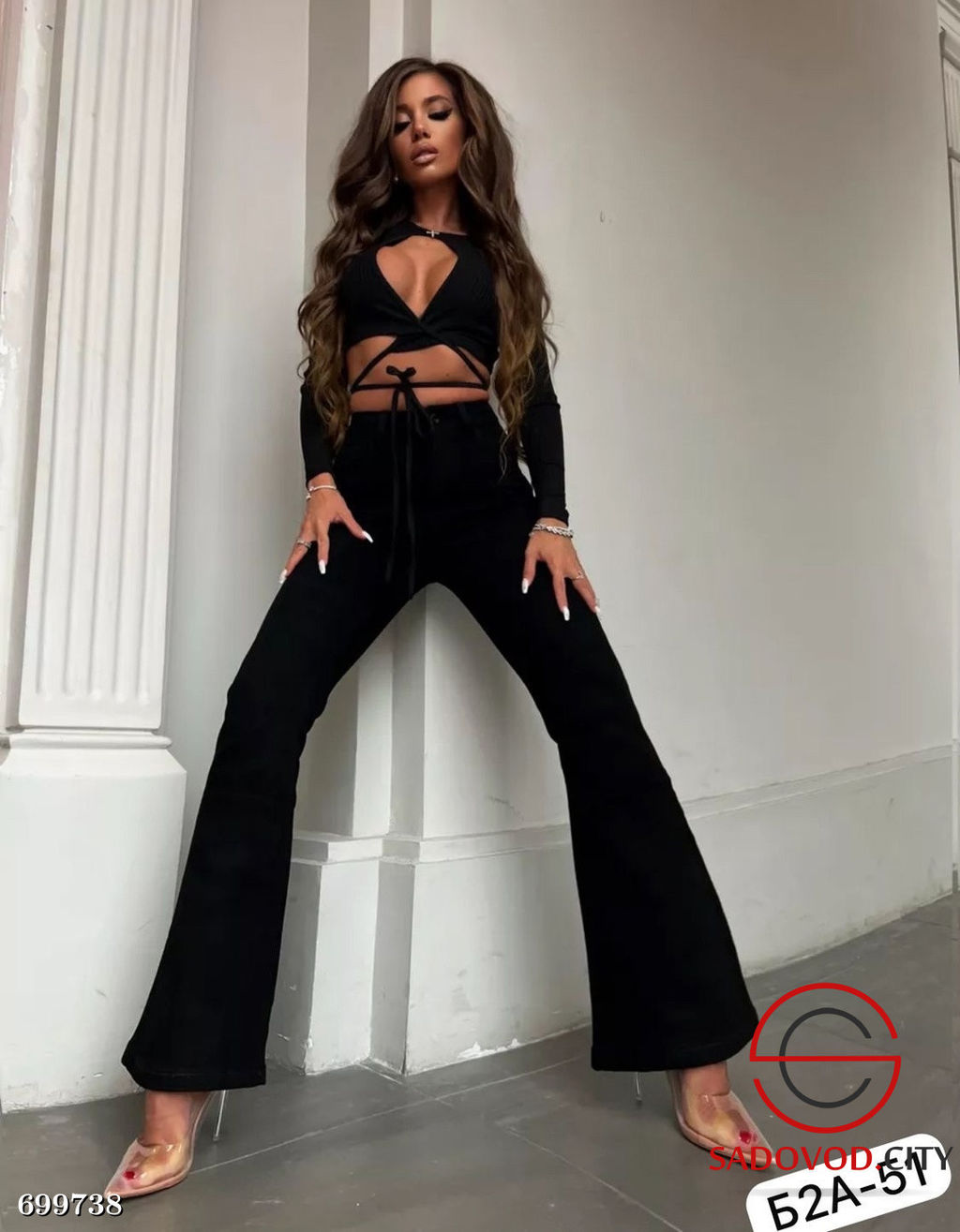 Джинсы трубы женские - Bruno фото 3