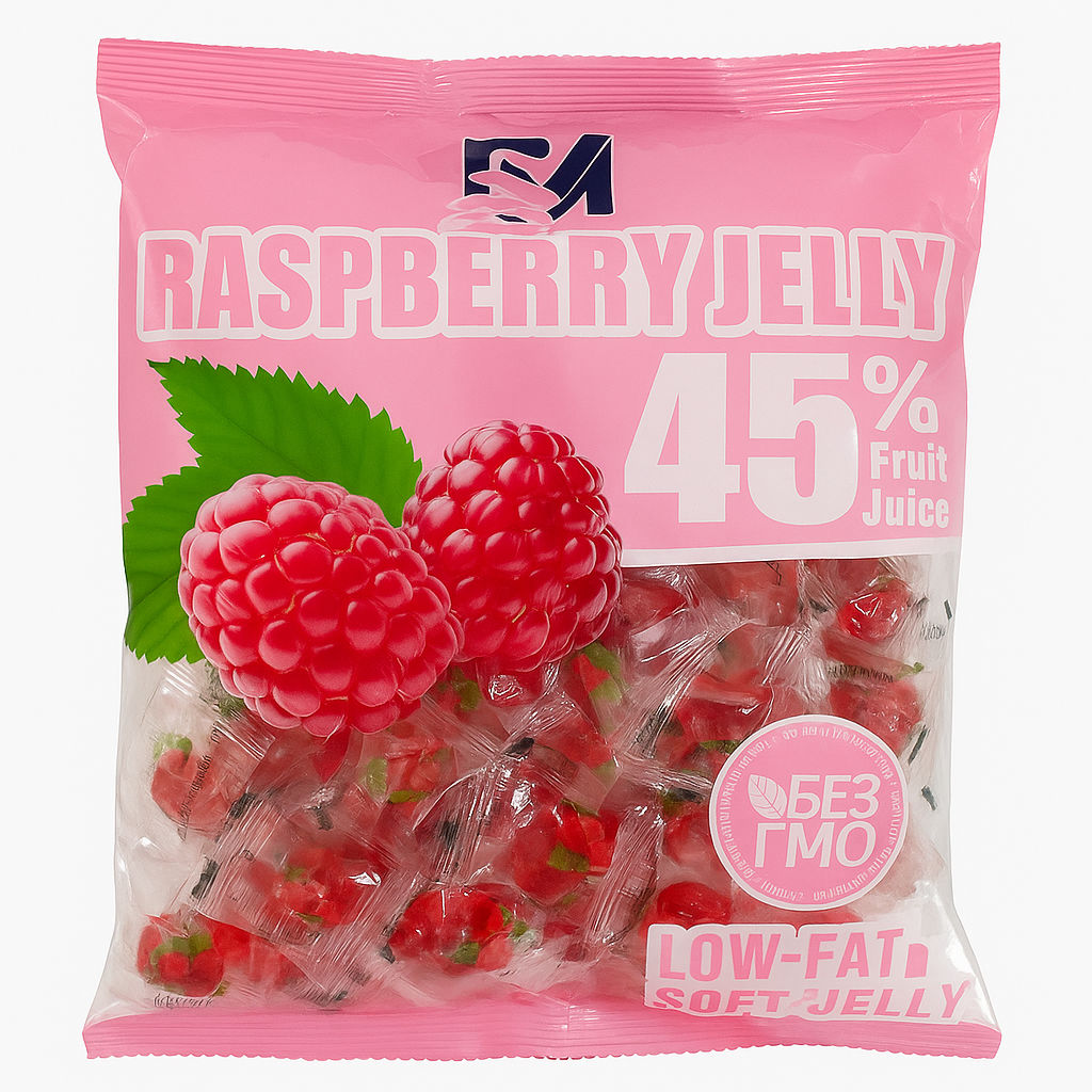 Желейные конфеты со вкусом малины 1 кг