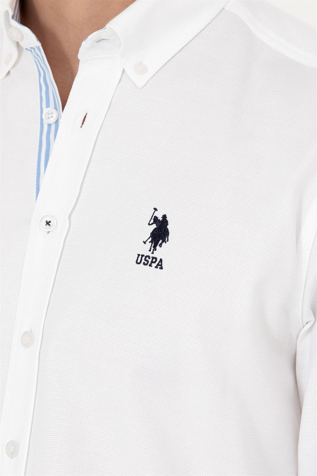 U. S. Polo Assn Мужская белая рубашка с длинным рукавом - U.s. polo assn фото 14