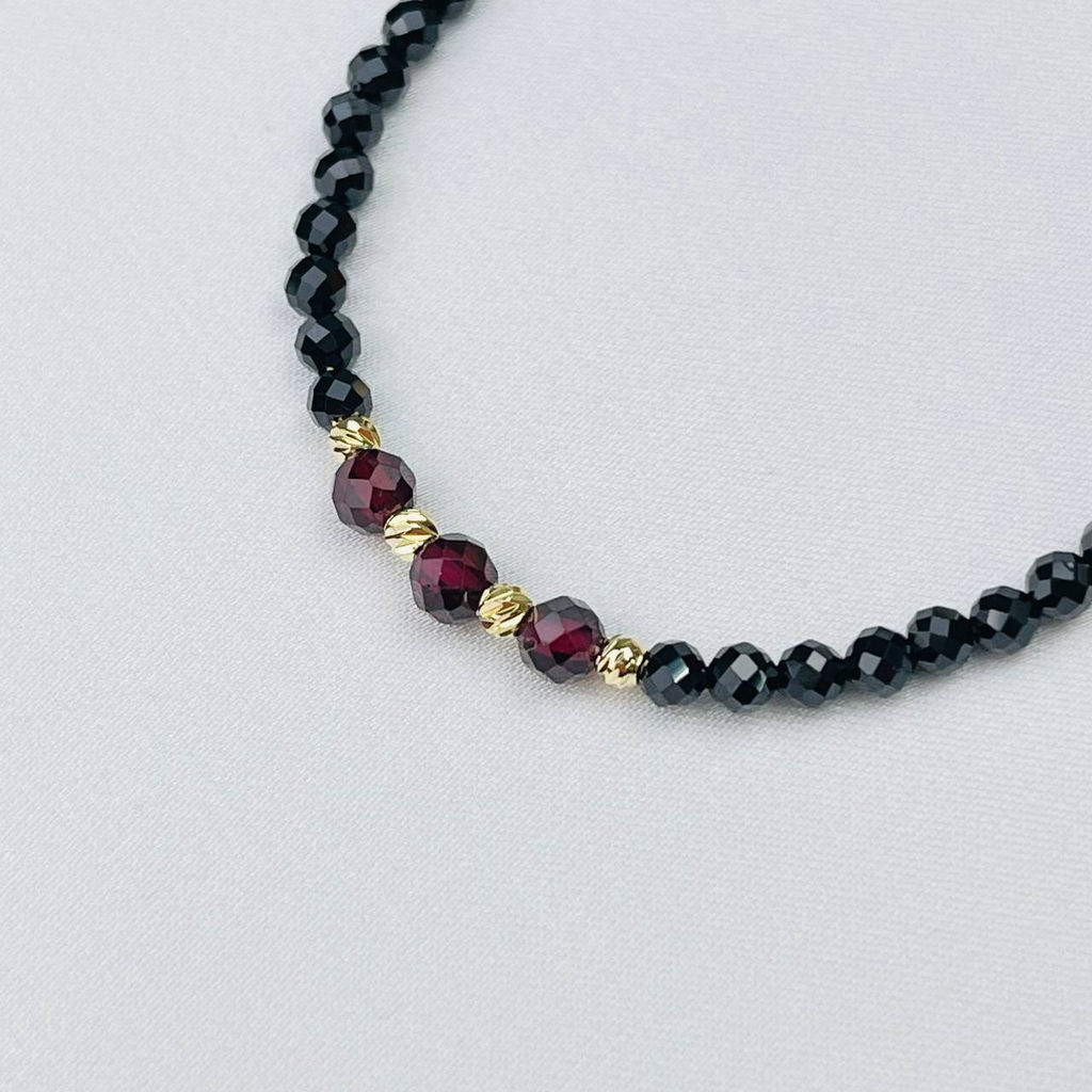 Браслет из Шпинели и Граната (Пироп) 18,5 см +