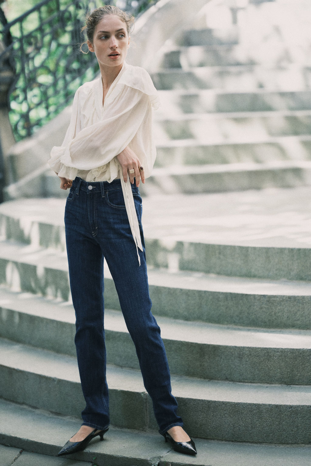 Slim Straight High Jeans - H&m фото 3