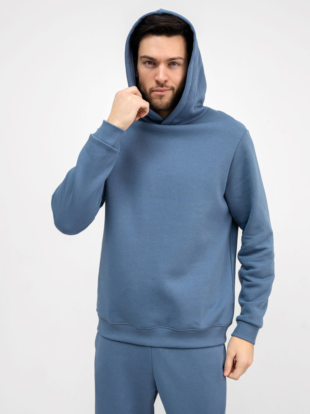 Теплый комплект (худи и брюки) в оттенке деним деним 191013 - Mark formelle фото 4