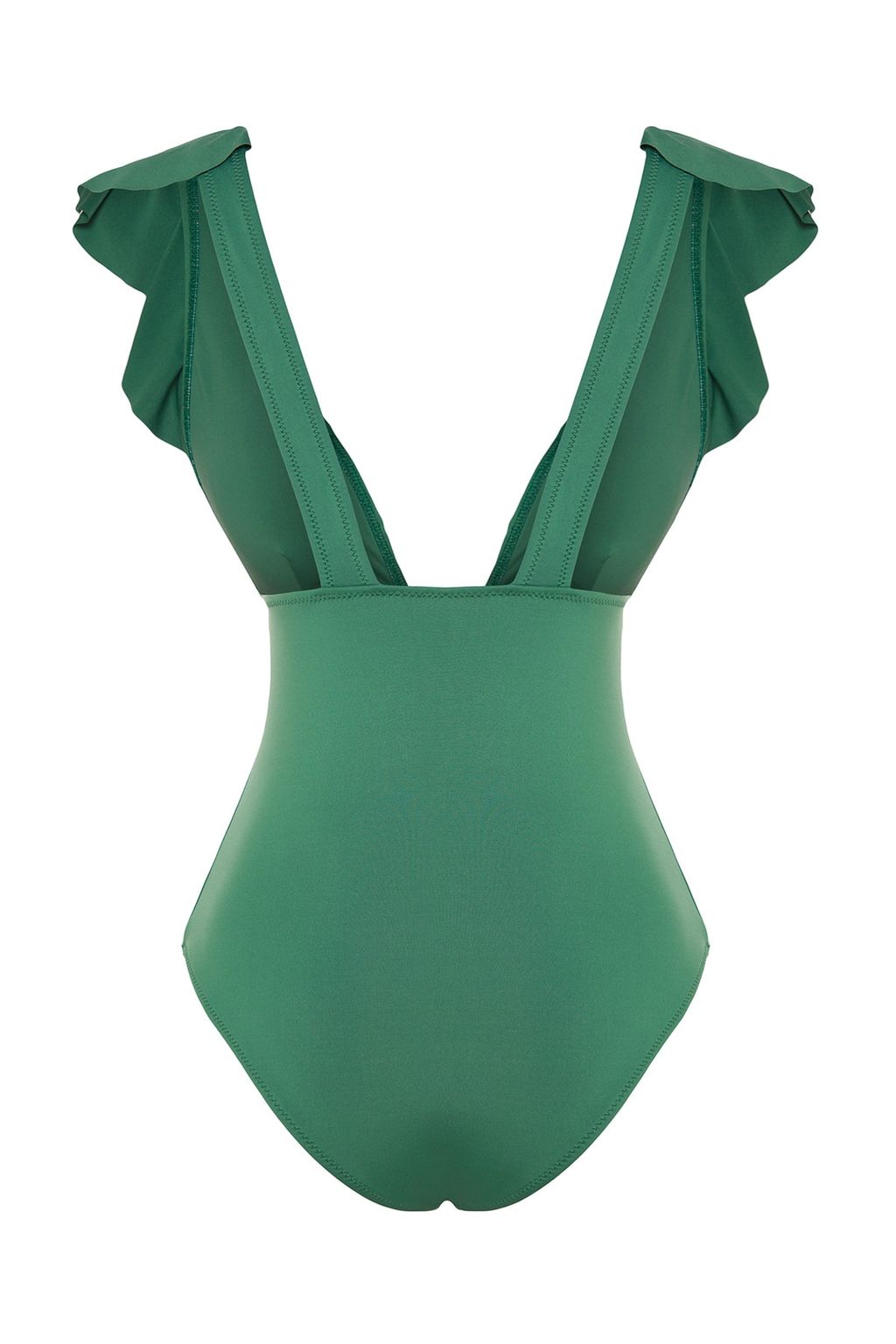 Yesil Derin Dekolteli Volanl? Normal Paca Mayo TBESS23MA00279