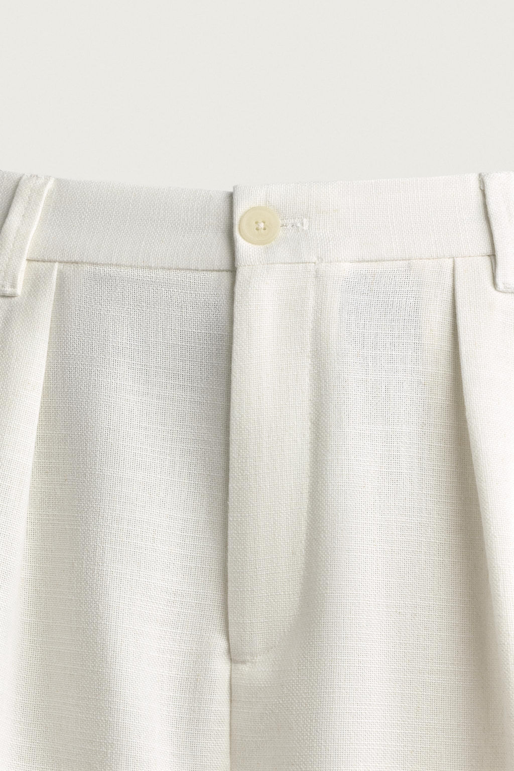 PANTAL?N RELAXED FIT ESTRUCTURA PLIEGUES / Blanco - Zara фото 8