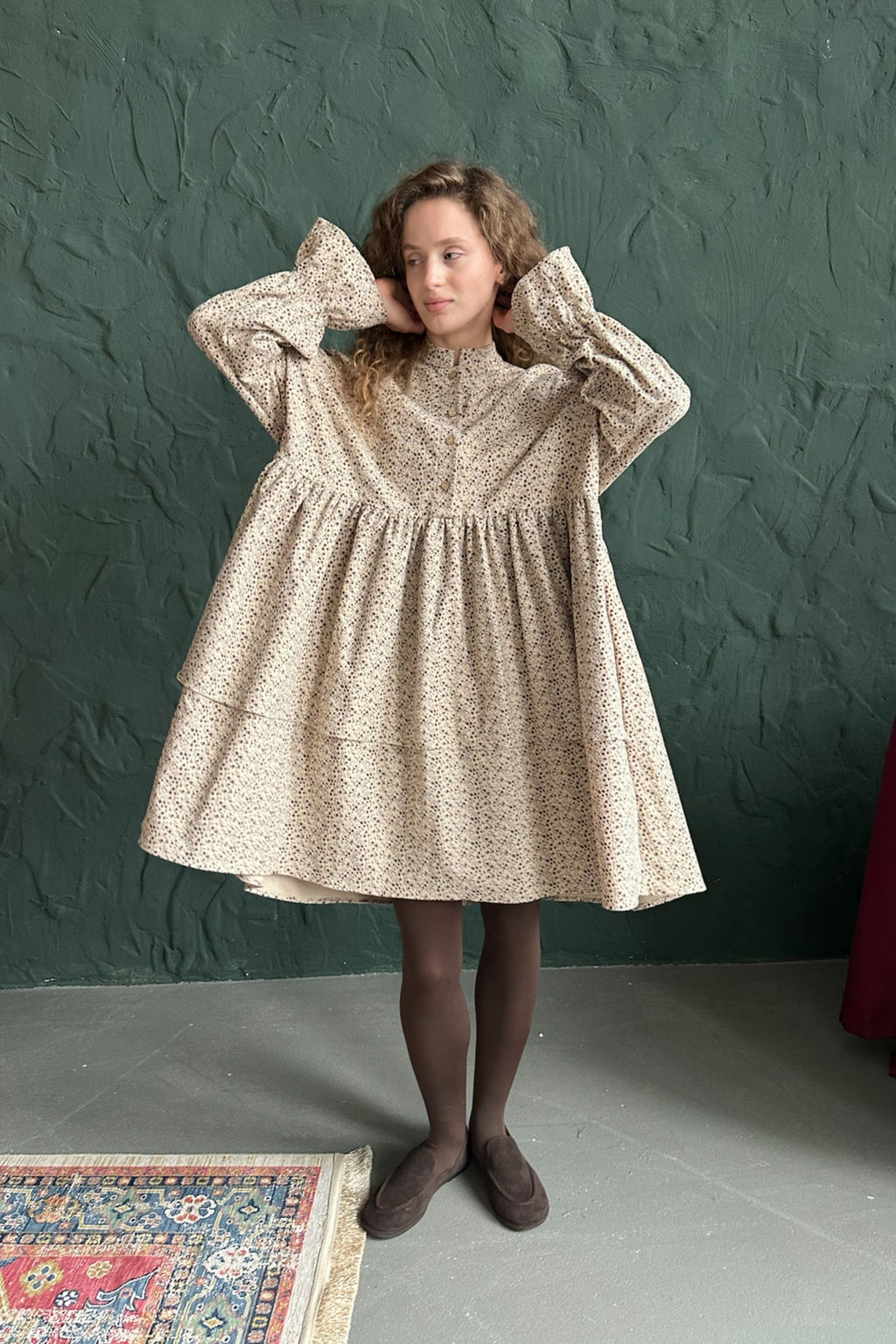 Платье женское PUFF059/10/Бежевый, коричневый