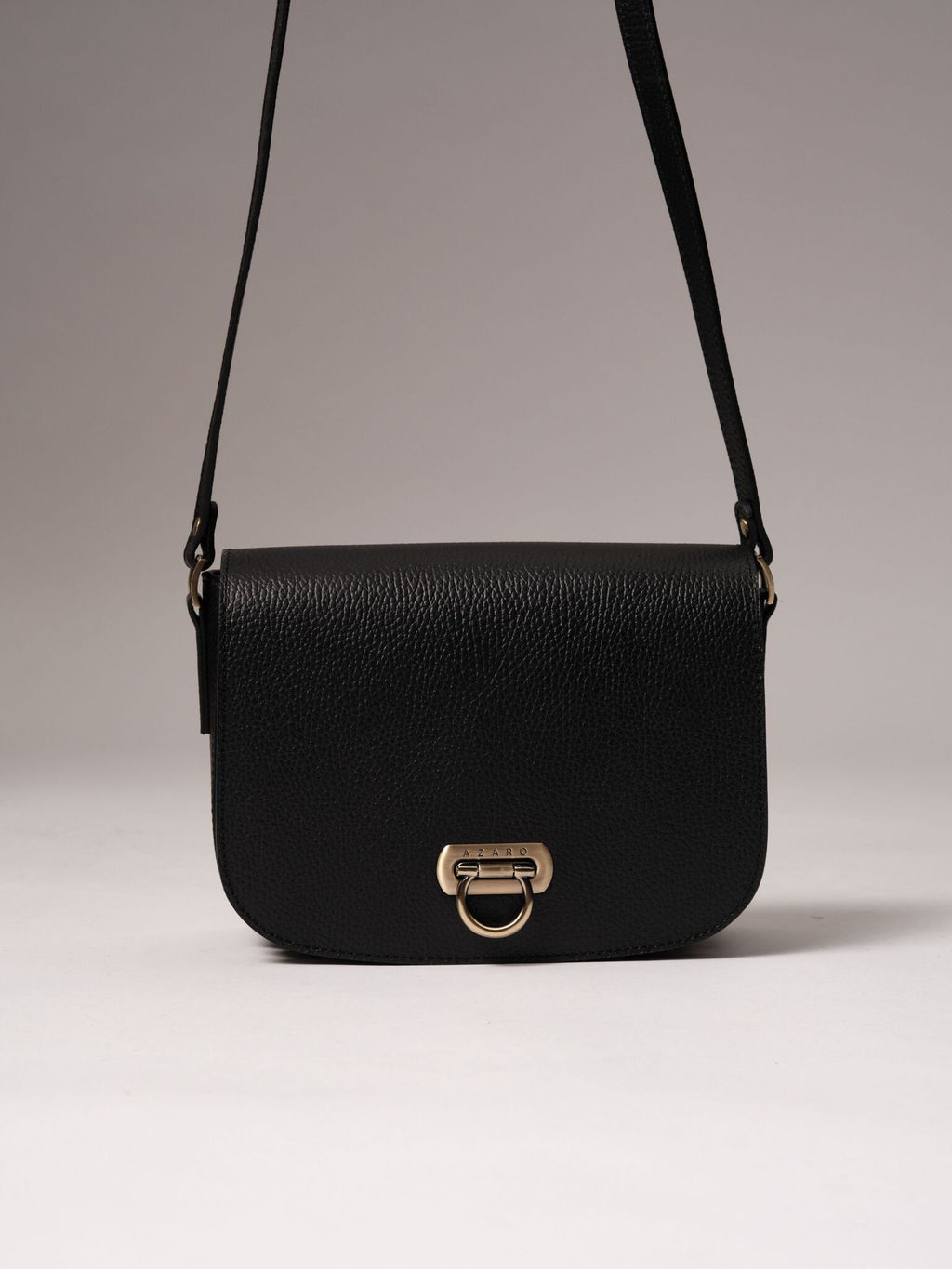 Сумка кожаная на плечо Azaro 31034 черный