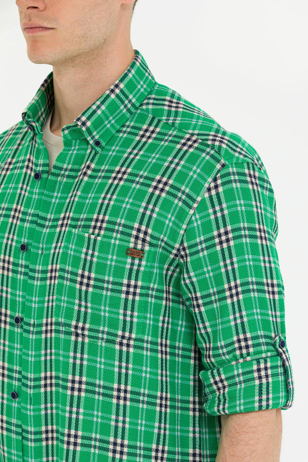 U. S. Polo Assn Мужская зеленая рубашка Lumberjack - U.s. polo assn фото 21