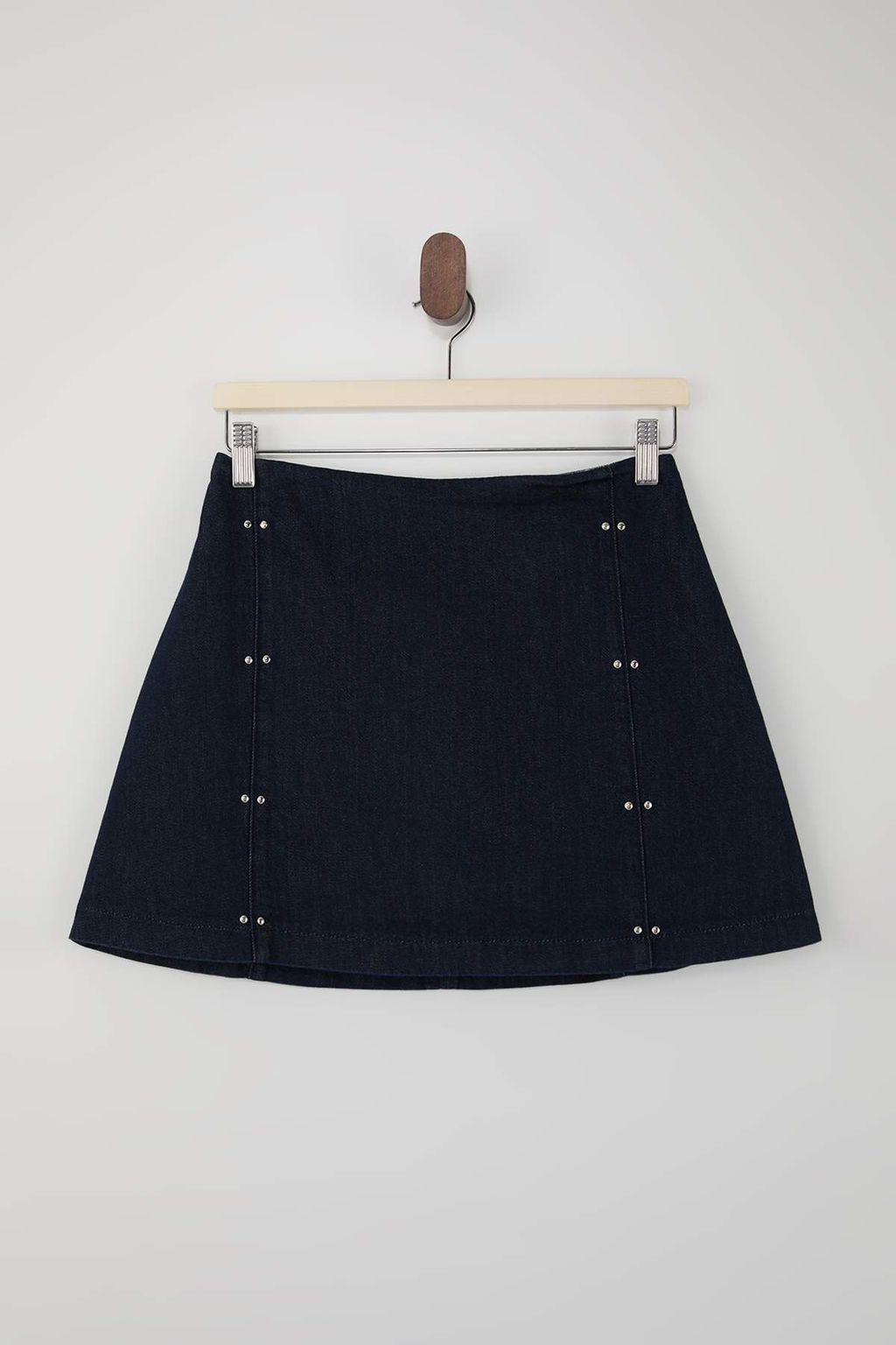 Koyu Mavi Aksesuar/Trok Detayl? %100 Pamuk Denim Sort Etek TWOSS26SR00014 - Trendyolmilla фото 5